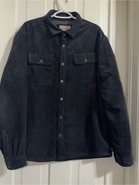 Men's Black Corduroy Button-Up Jacket size‎ XL Boston traders